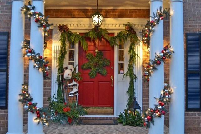 Decorated Front Porch