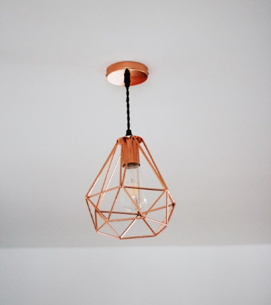 Copper light fixture